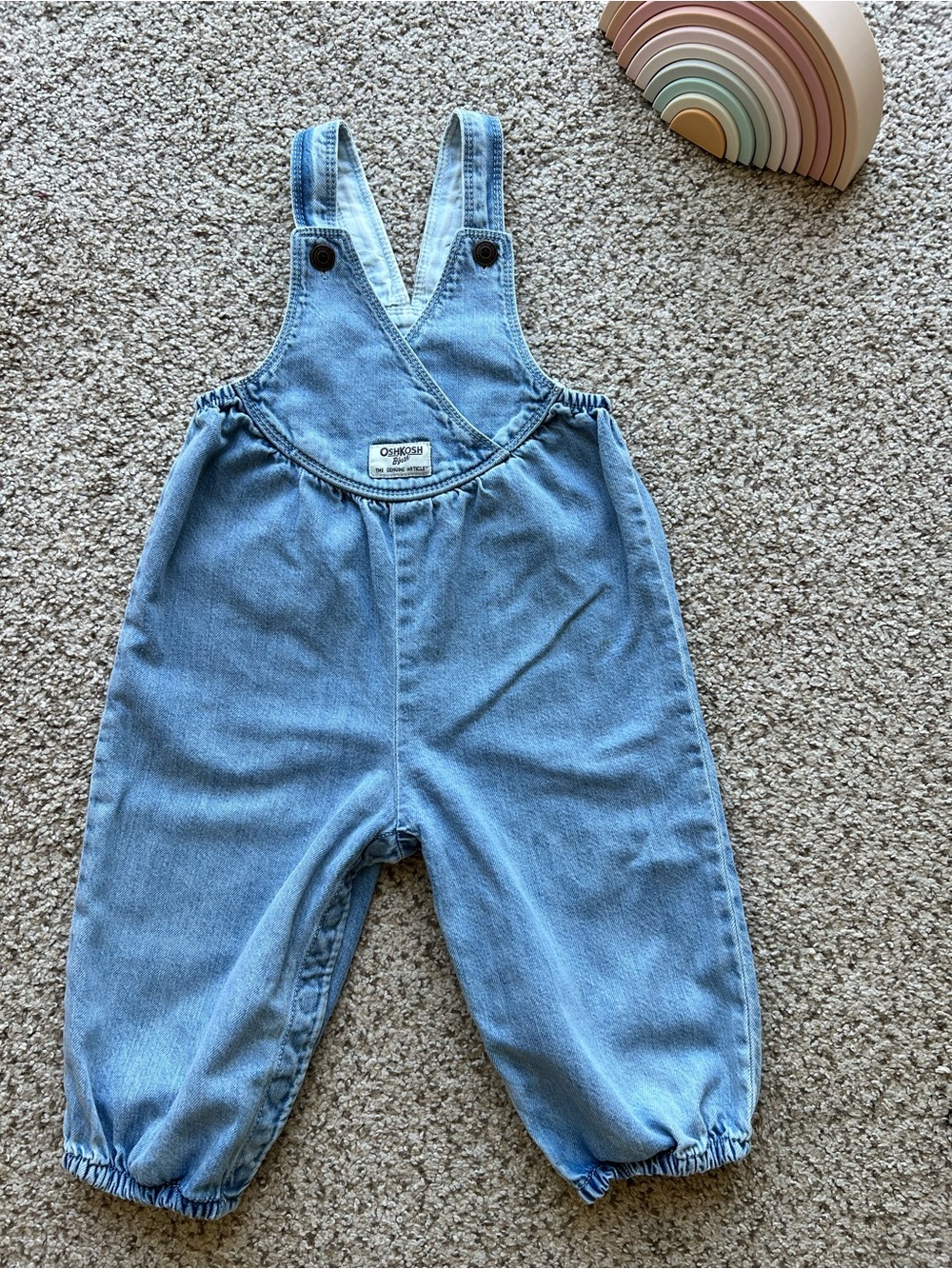Carter's Light Blue Denim Overalls for Toddler